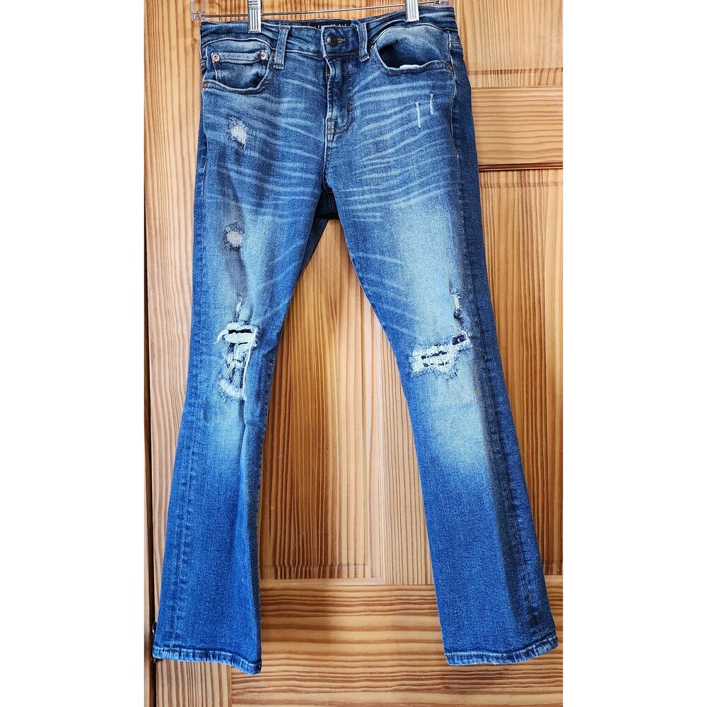 Aeropostale Slim Straight‎ Distressed Jeans Size 27x28 Blue